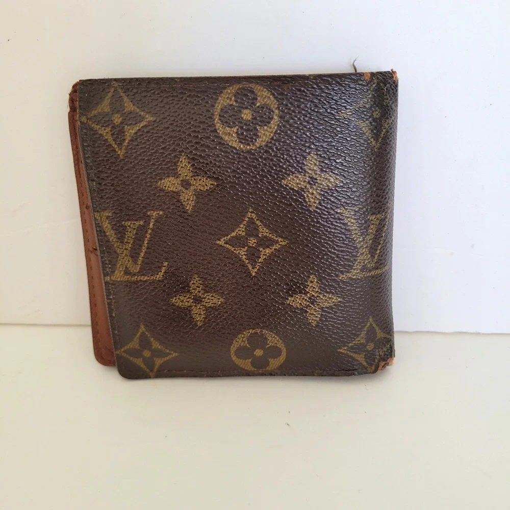 Louis Vuitton Monogram Bifold Wallet Brown CA0024 Made in Spain Project Piece